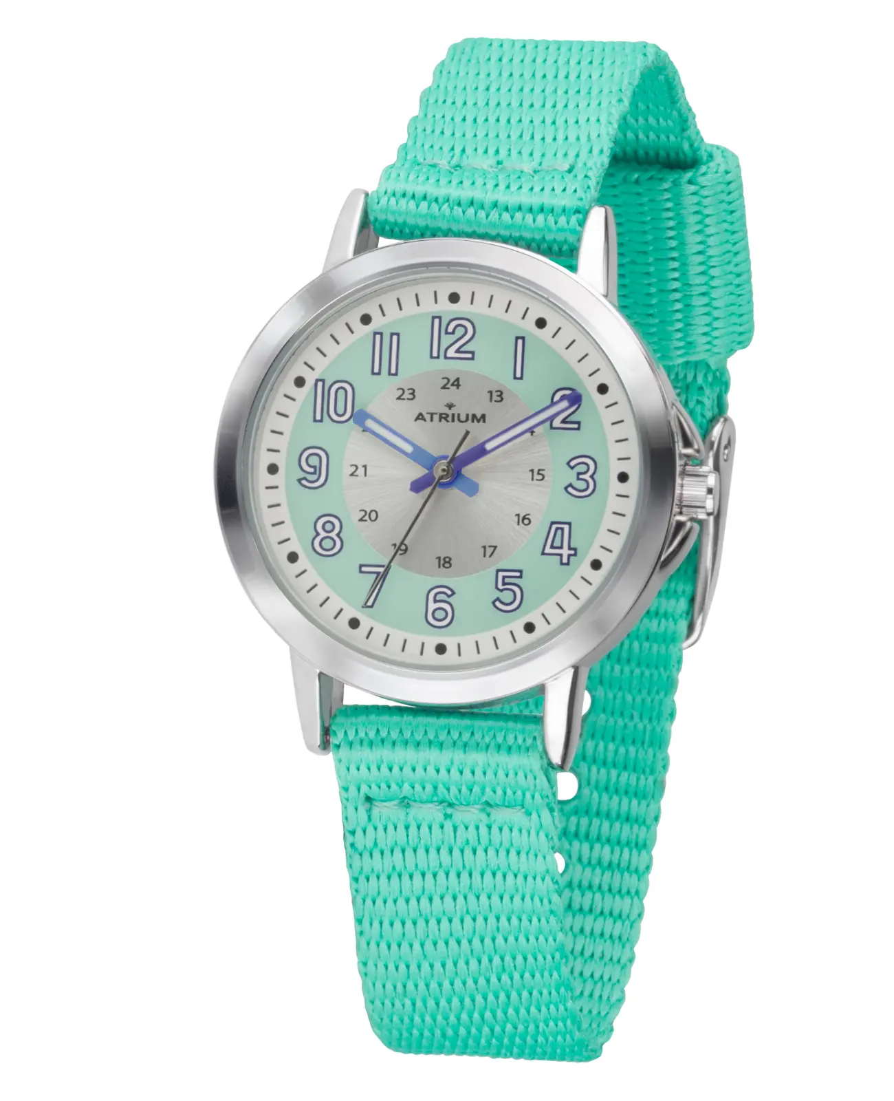 Türkises Textilarmband große arabische zahlen