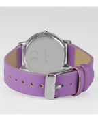 Lila Lederarmband mit Schmetterlingmotive mit Pferdemotive große arabische zahlen 