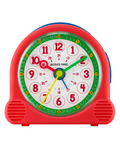 Roter Wecker mit großen arabischen Zahlen