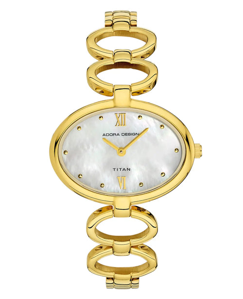 ovales gehäuse Perlmutt zifferblatt