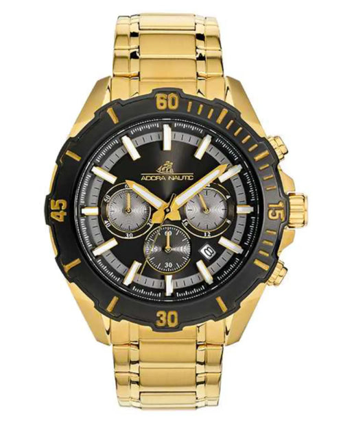 Metallarmbanduhr chronograph datum zwischen 4 und 5 Uhr