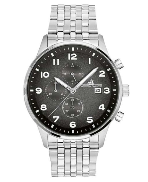 chronograph mit dunkelgrauen zifferblatt