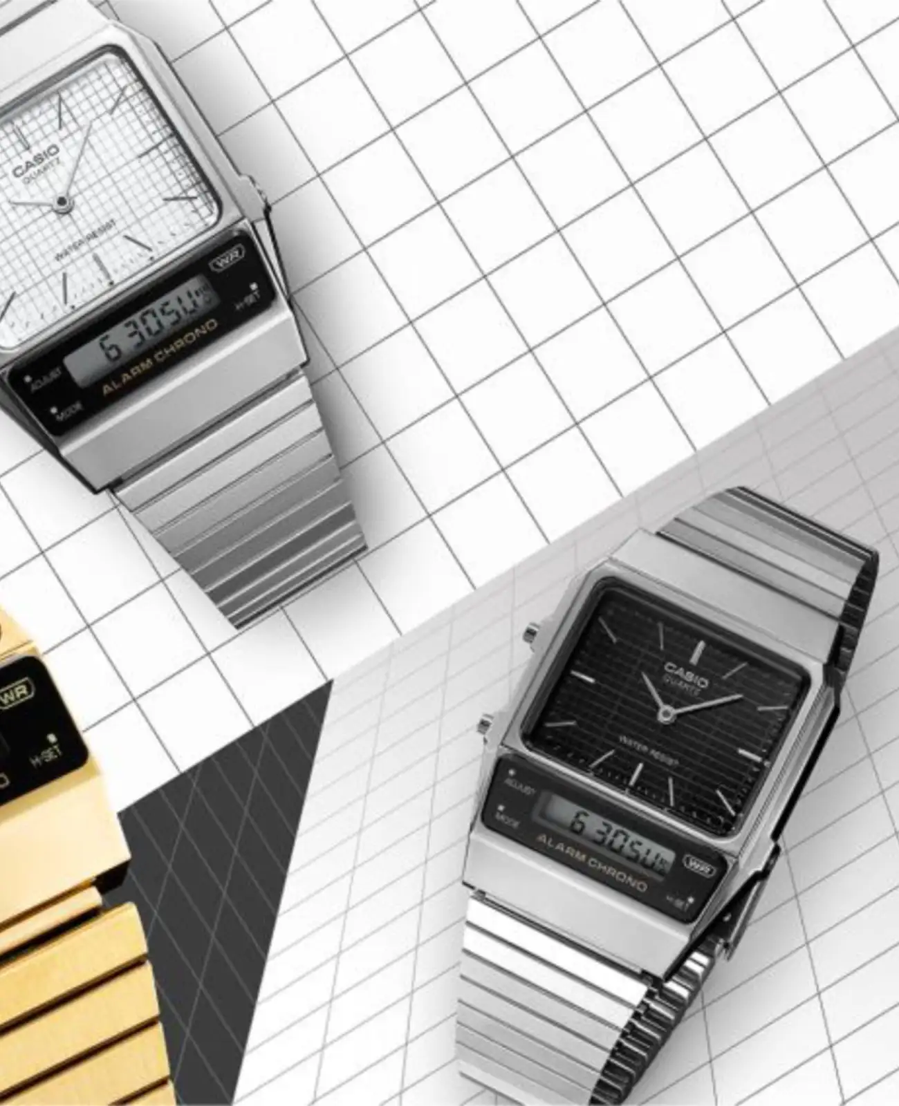 casio vintage unisexuhr mit digital und analoganzeige  aq 800e 1aef