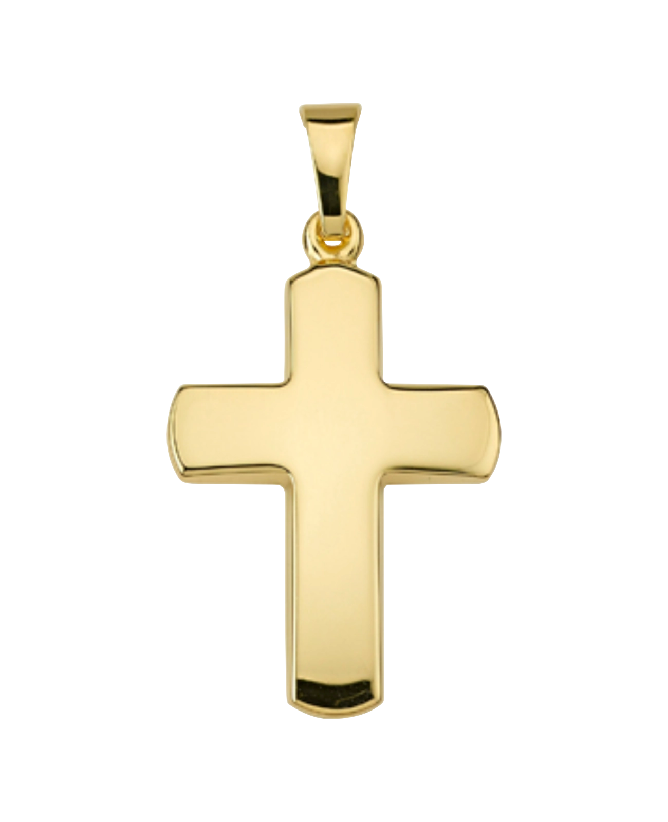 goldenes einfaches breites kreuz mit abgerundeten enden