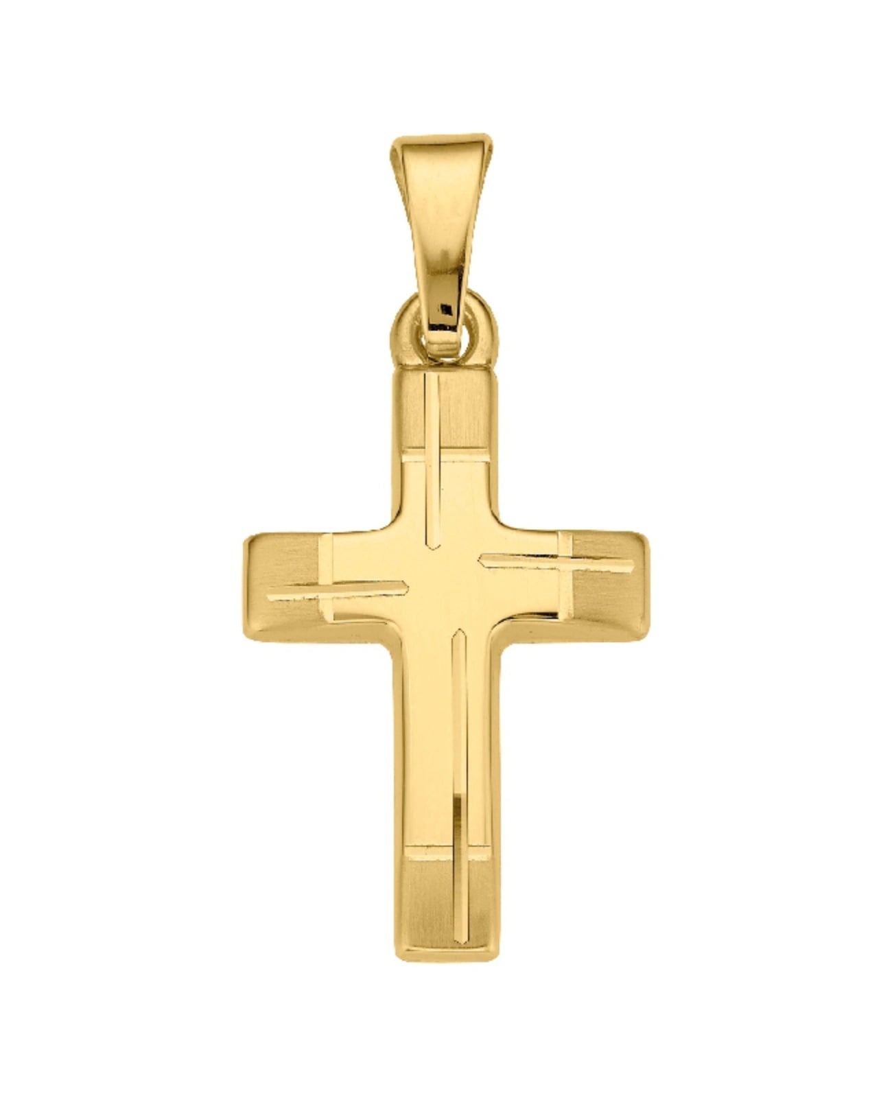 goldenes kantiger kreuz mit diamantierten strichen