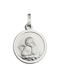 Runder schutzengel anhänger mit glatten rand