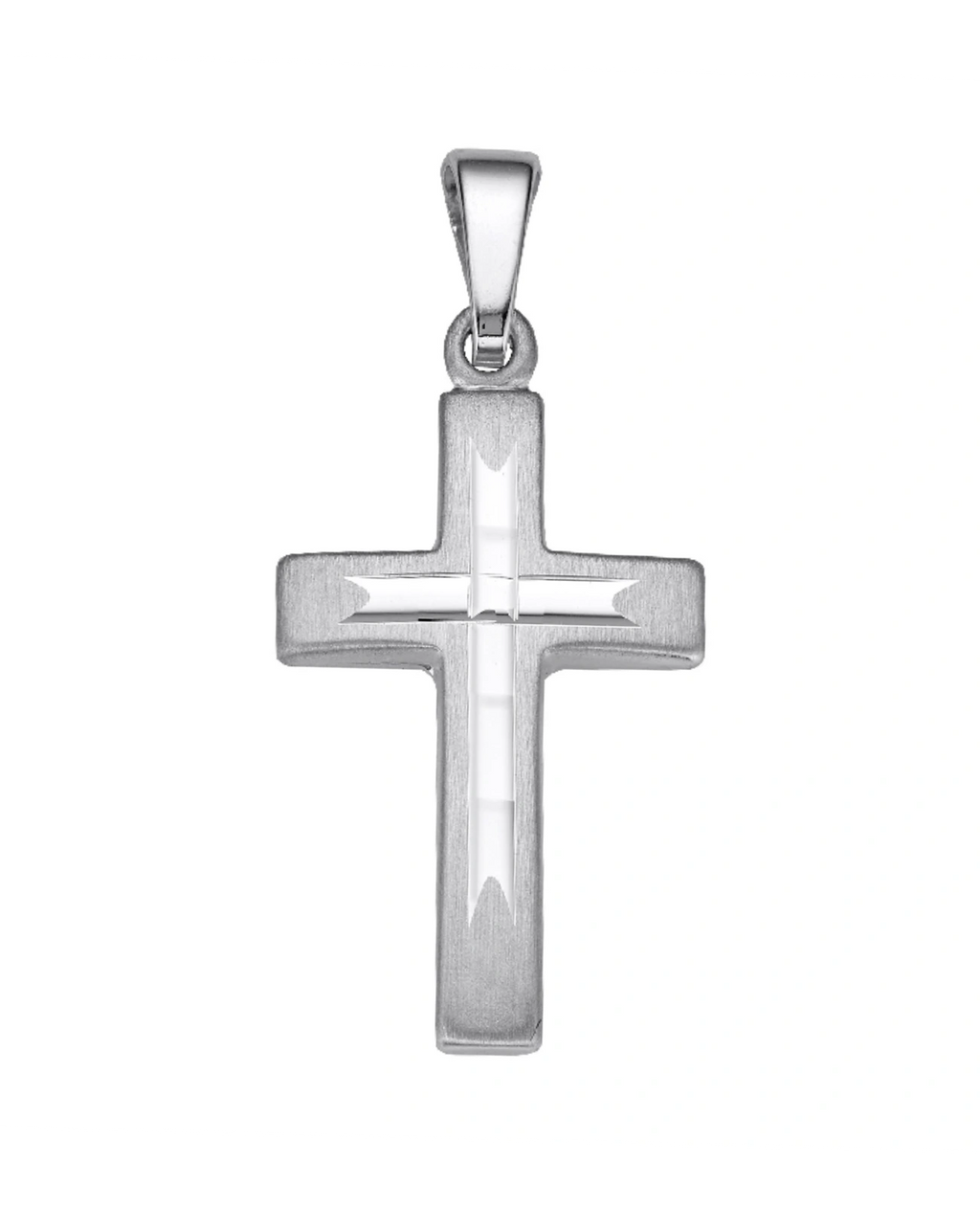 kreuz anhänger mit diamntierten kreuz in der mitte