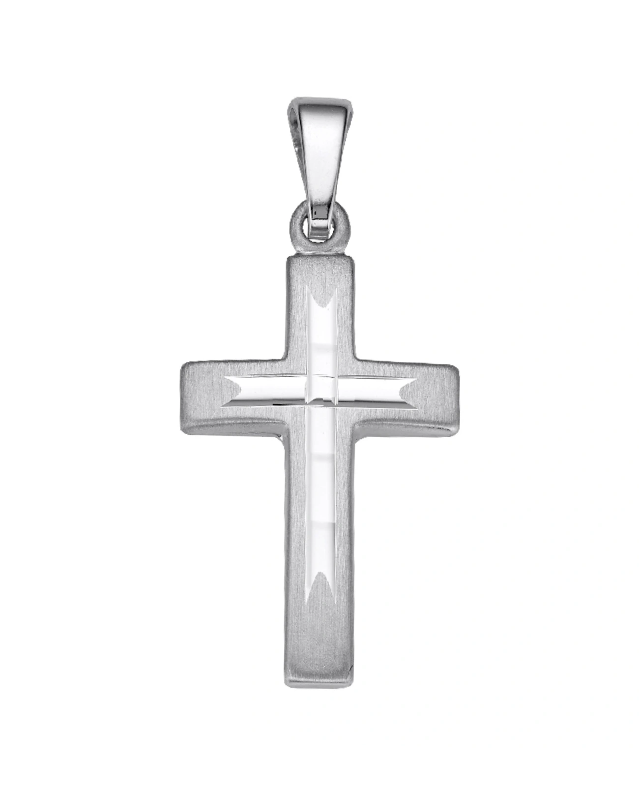 kreuz anhänger mit diamntierten kreuz in der mitte