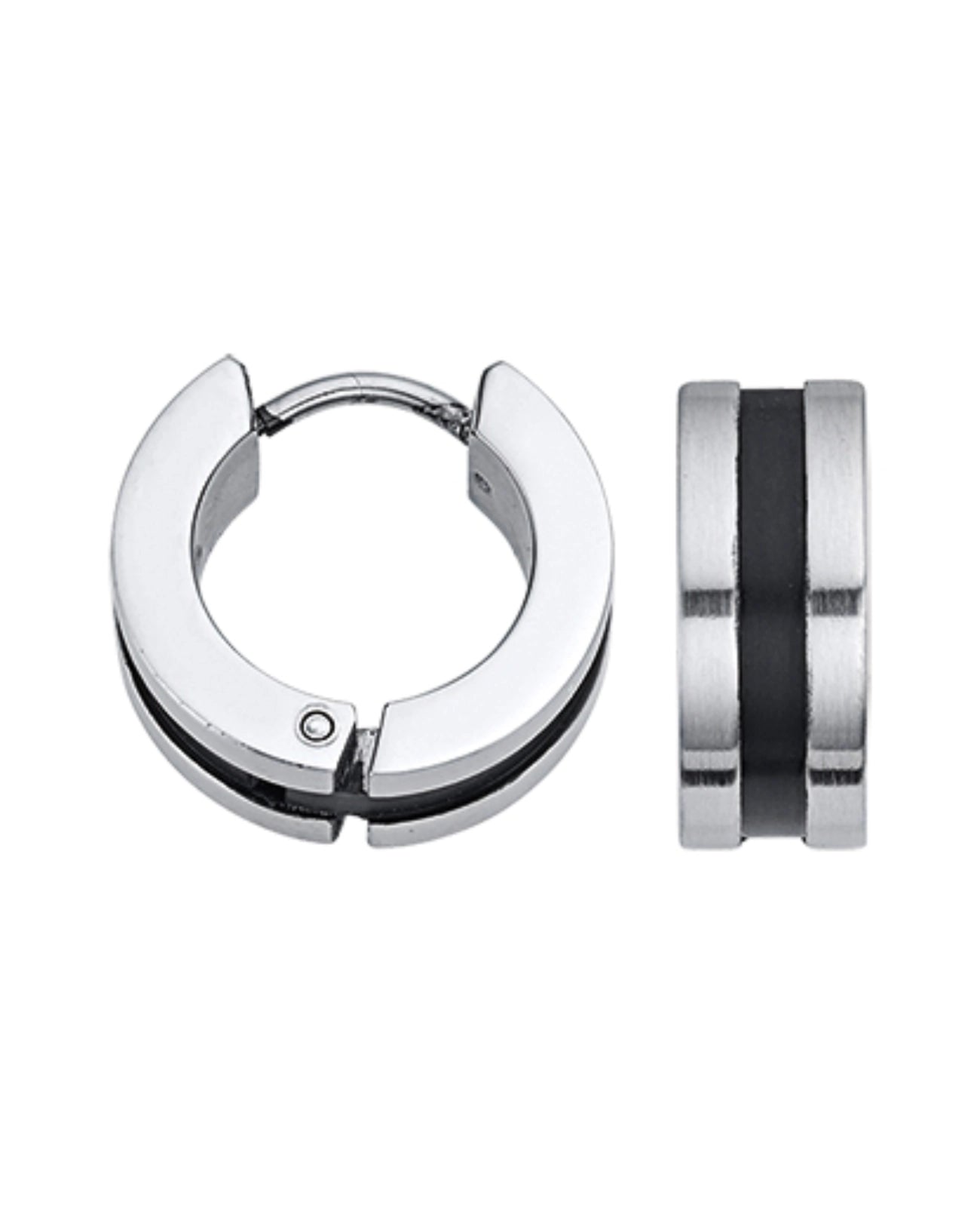 silber schwarz silber creolen
