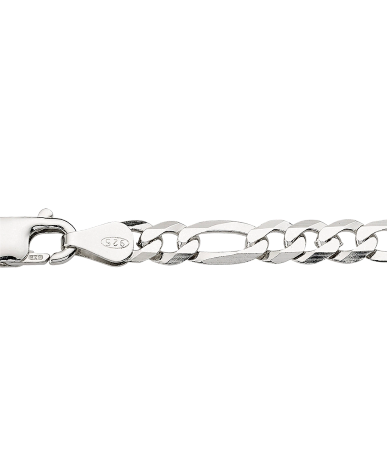 Figarokette silber mit karabiner verschluss