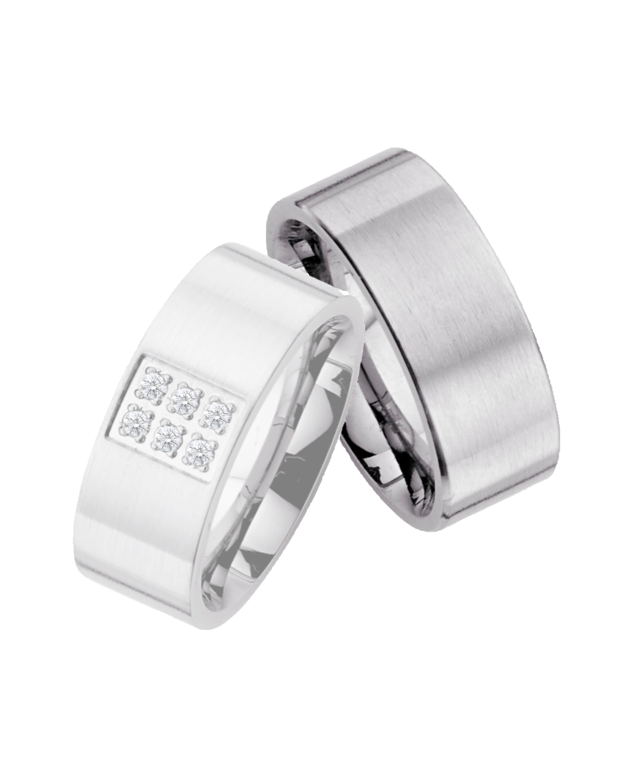 Breiter kantiger mattierter ring