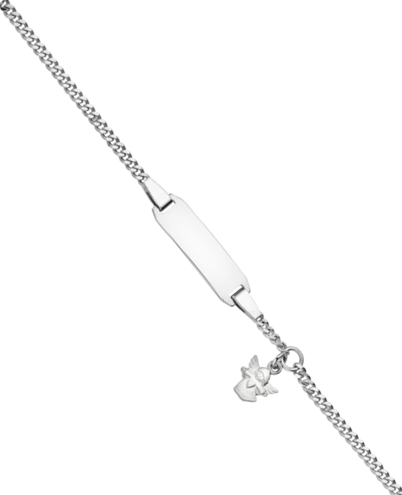 panzer ident armkette silber mit schutzengel anhänger