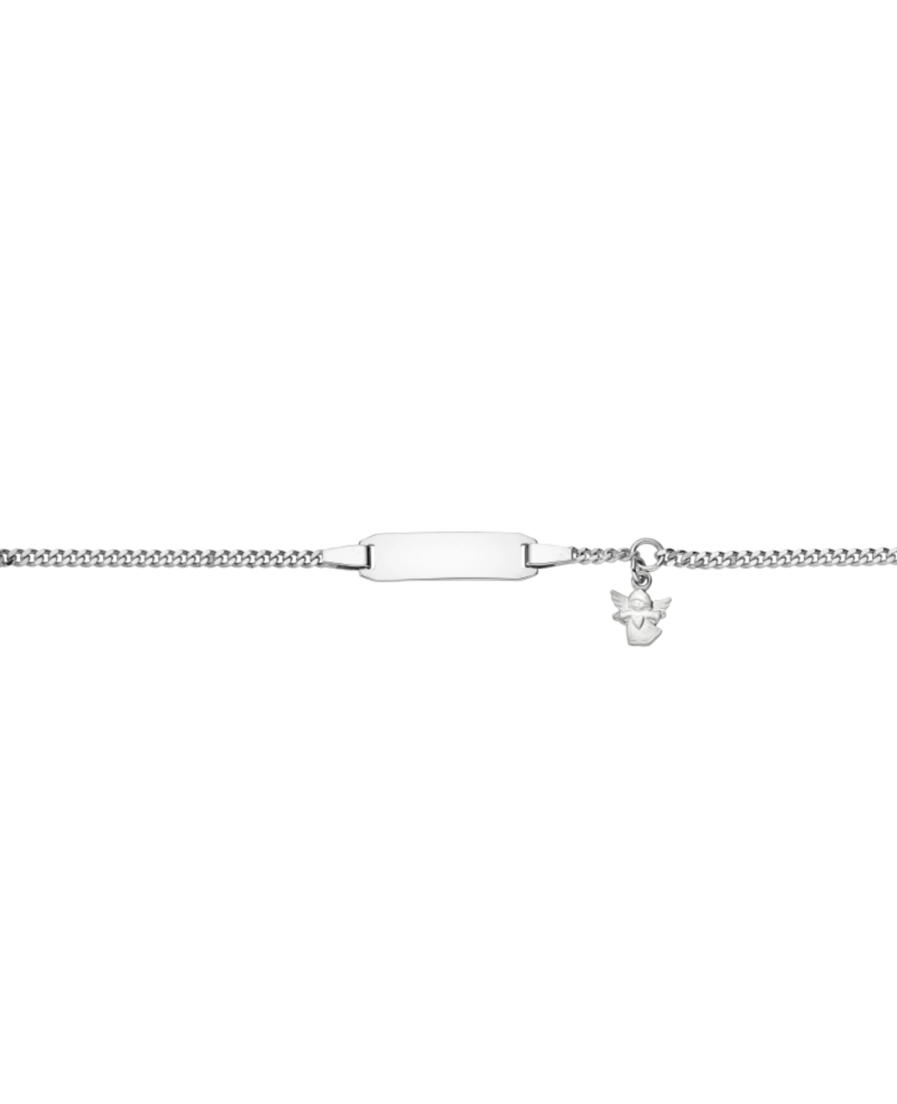 panzer ident armkette silber mit schutzengel anhänger