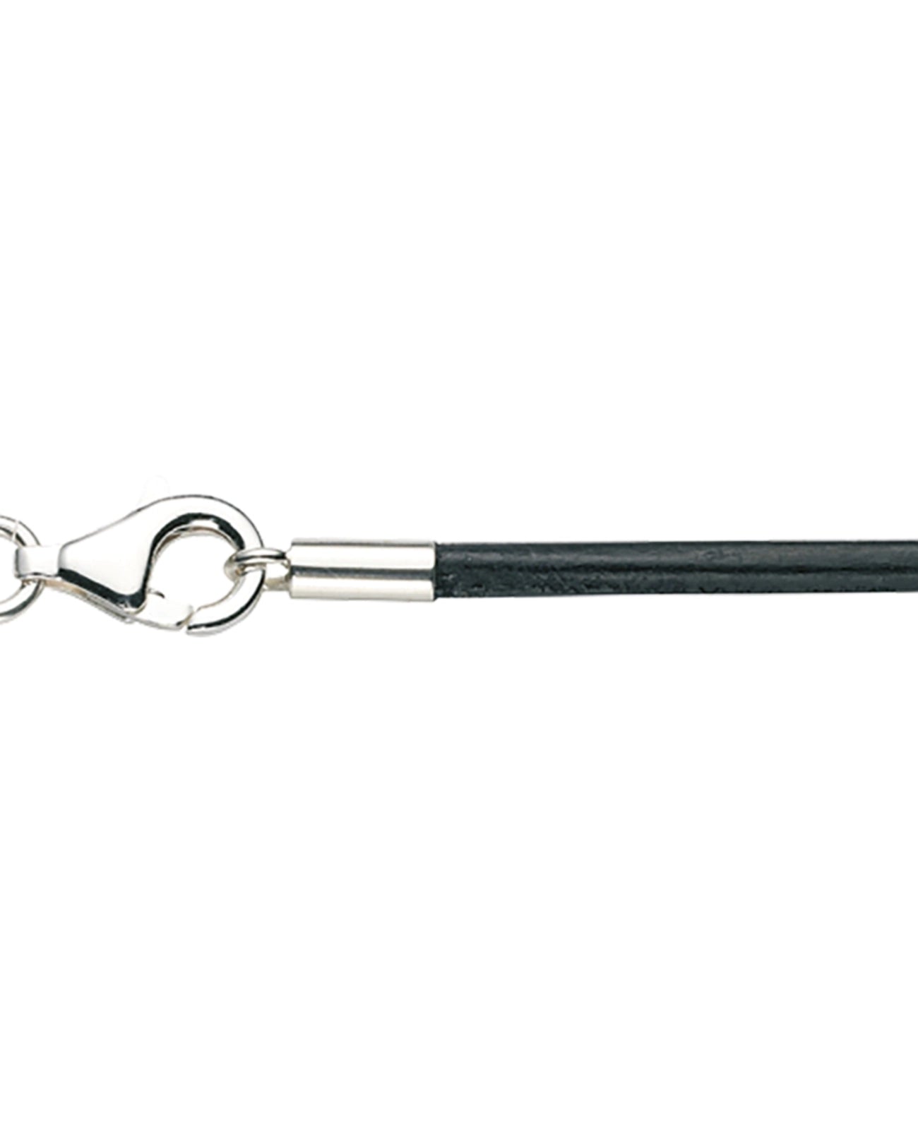 runde lederkette mit karabiner verschluss