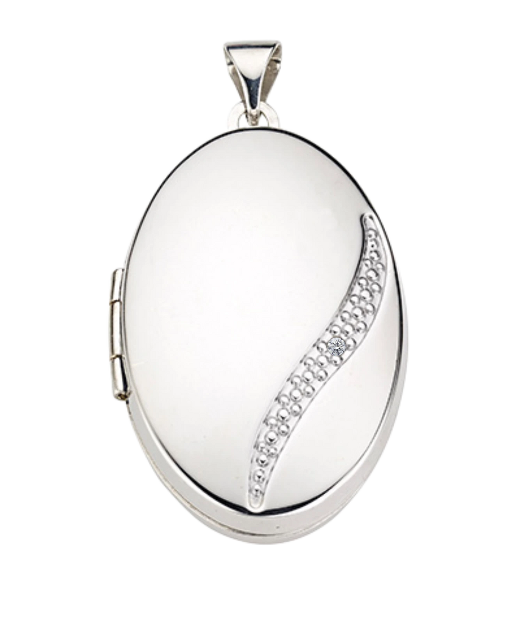 Ovaler Medaillon Anhänger aufklappbar für 2 Bilder