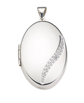 Ovaler Medaillon Anhänger aufklappbar für 2 Bilder