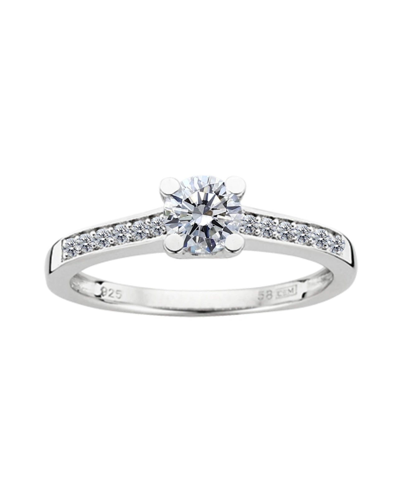 ring mit grossen zirkonia in krappenfassung rechts und links zirkonia