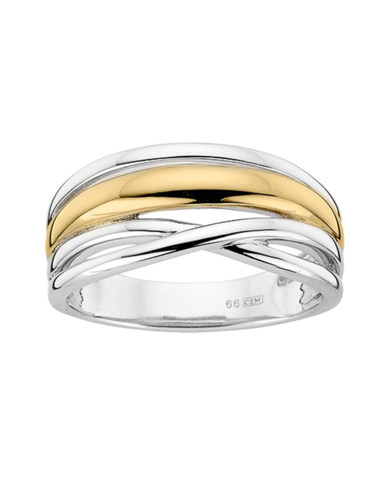 breiter ring verschlungen eine reihe goldfarben