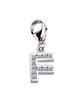 buchstabenanhaenger f charm mit zirkonia steinen und karabiner oese
