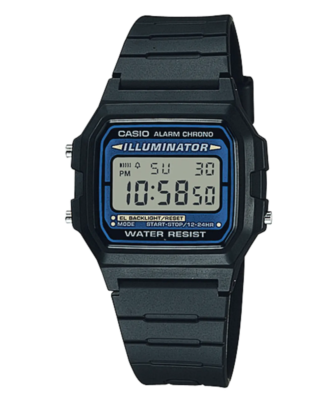 casio unisexuhr mit digitalanzeige schwarzes kunststoffgehäuse