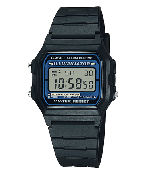 casio unisexuhr mit digitalanzeige schwarzes kunststoffgehäuse