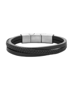3 reihiges lederarmband eines davon geflochten