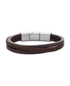 3 reihiges lederarmband eines davon geflochten
