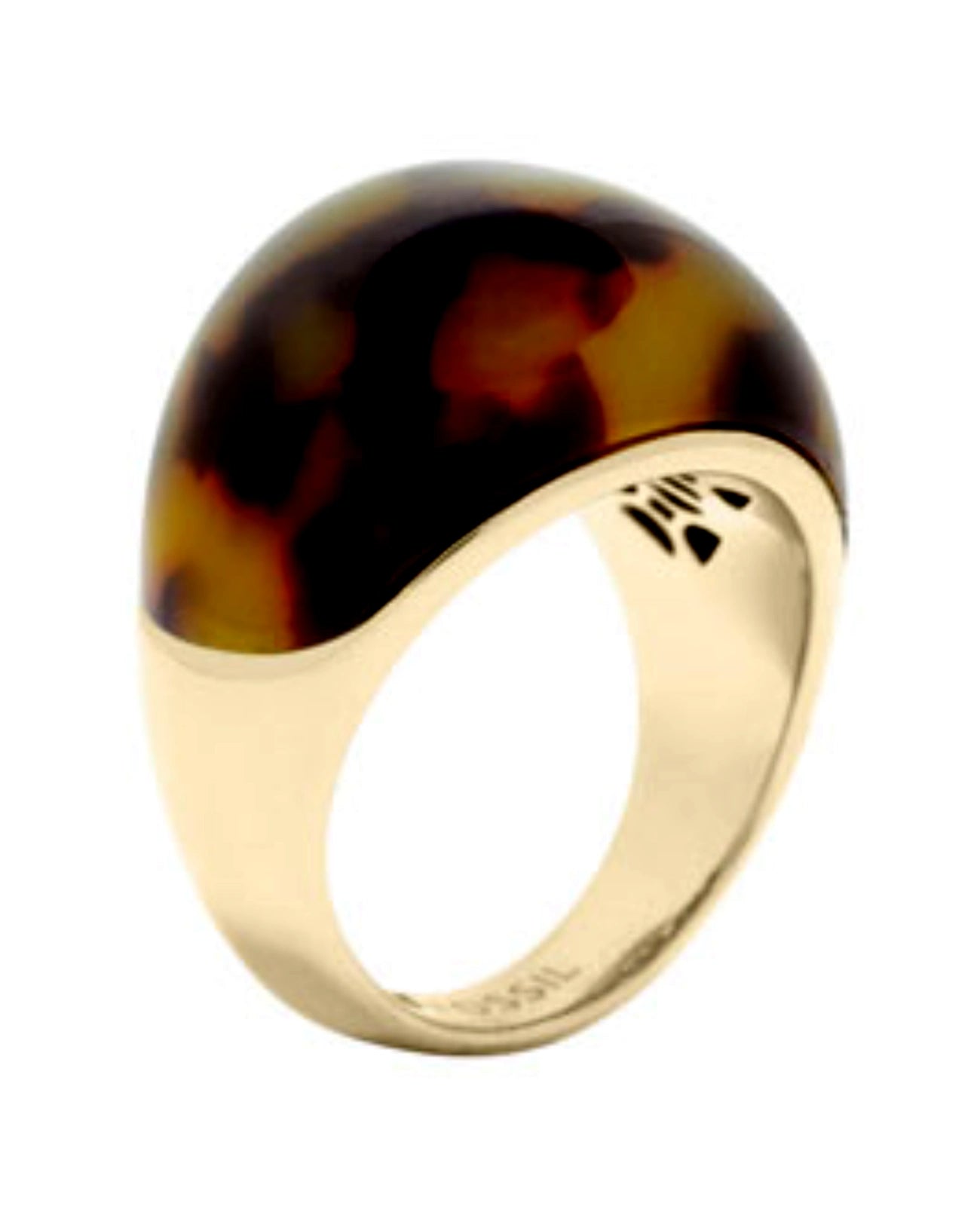 großer bauchiger ring mit braunlich gelblichen Oberteil