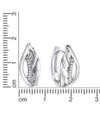 creolen in navettenform mit 9 zirkonia steinen