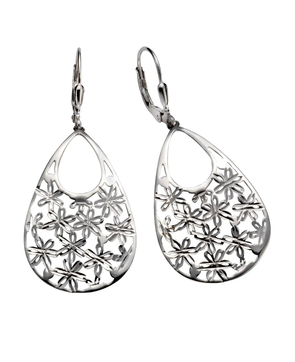 Brisur oberteil mit großrn tropfenförmigen beweglichen unterteil mit blumenmustern