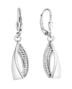 elegante ohrhaenger mit funkelnden zirkonia