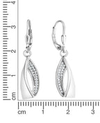 elegante ohrhaenger mit funkelnden zirkonia