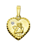 herztform schutzengel anhaenger mit zirkonia