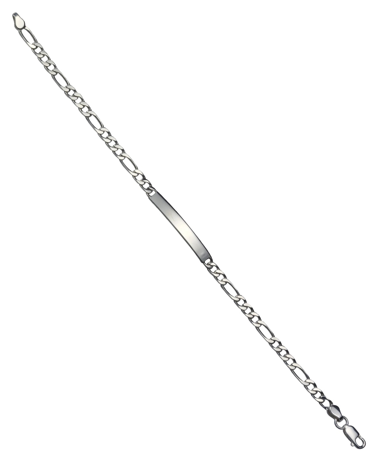 figaro armband lange breite platte für Gravur