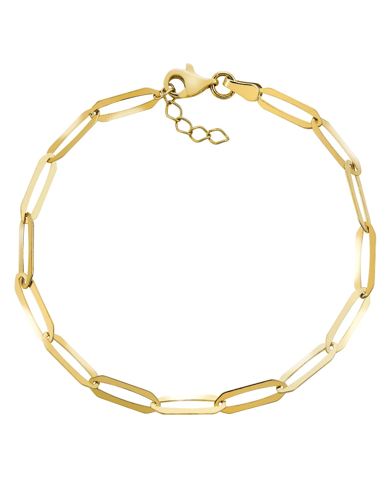 Breites weit offenes anker armband gold