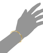 Breites weit offenes anker armband gold