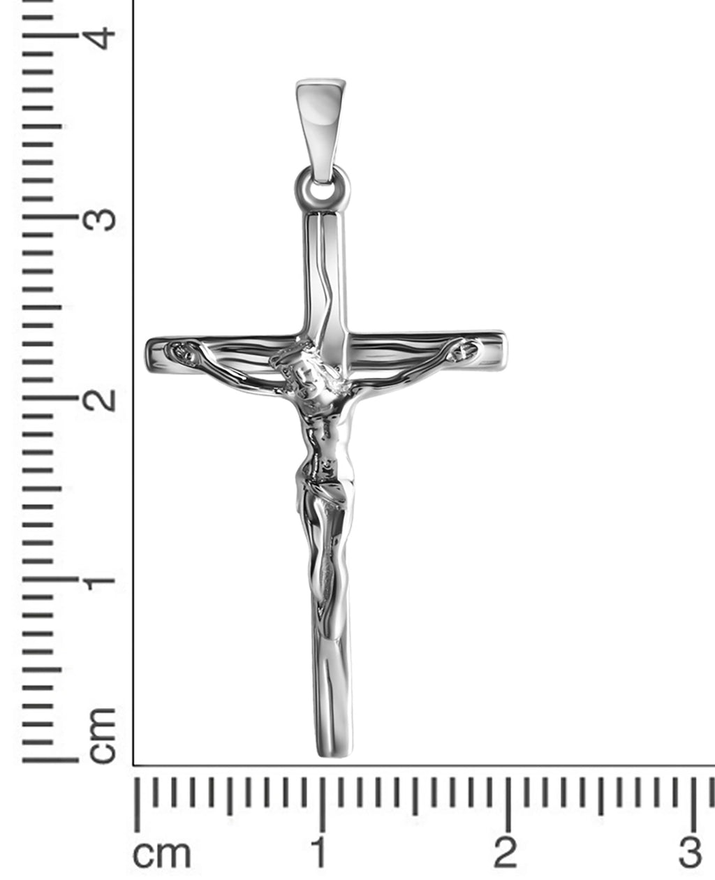 kantiges kreuz verziert und mit korpus