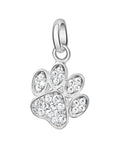 anhänger hundepfote mit zirkonia steinen besetzt