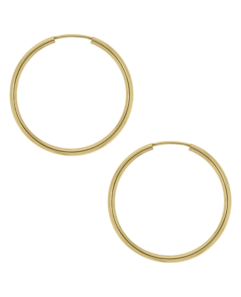 einfache runde rohrcreolen gold