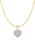 ankerkette mit herz anhänger voll mit zirkonia steinen besetzt