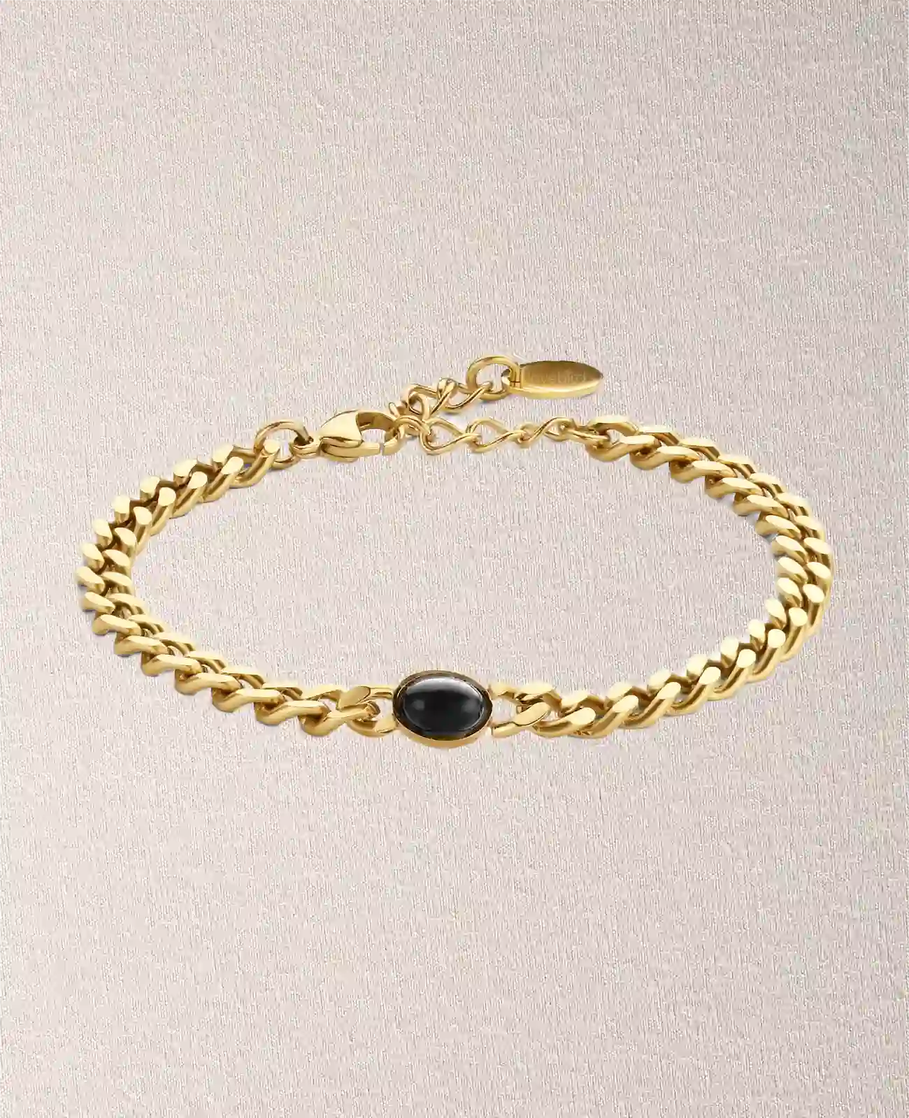 panzeramband mit ovalen Achat stein in der mitte