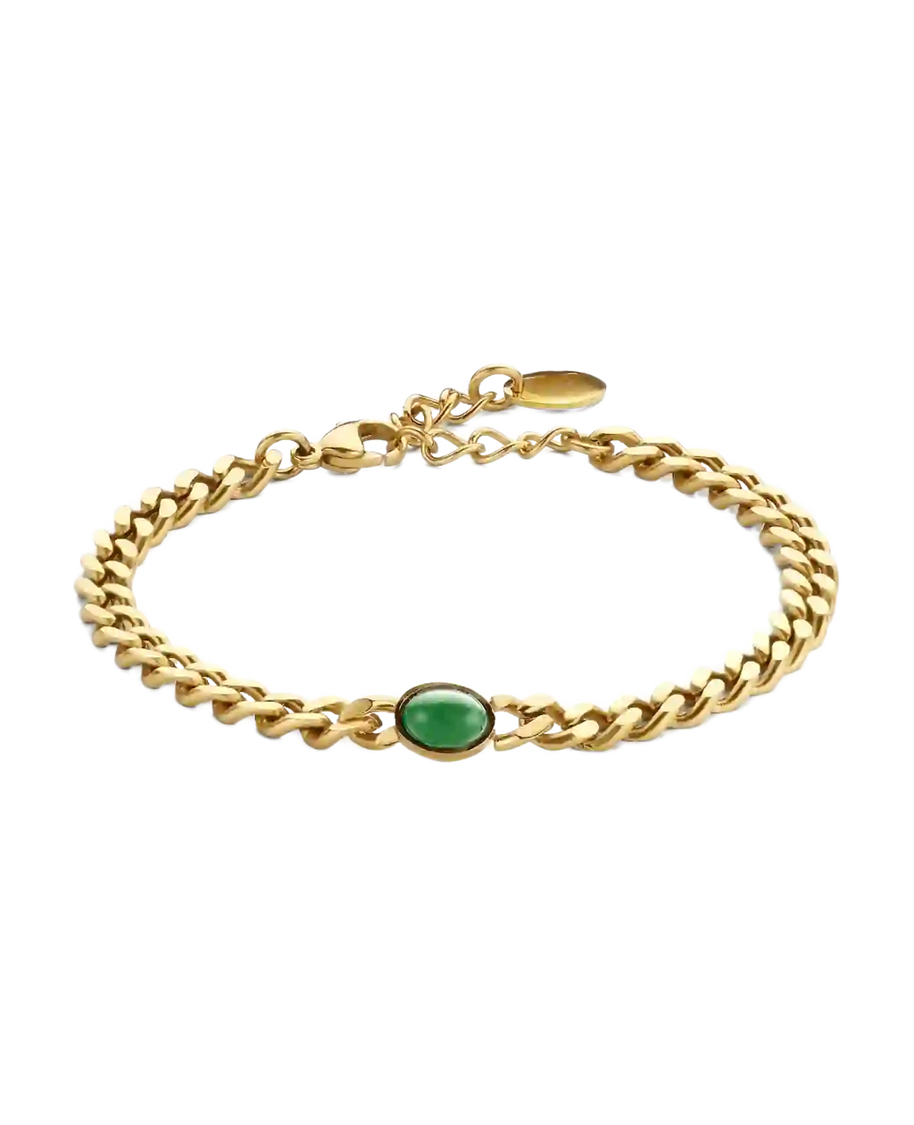 panzeramband mit ovalen Katzenauge stein in der mitte