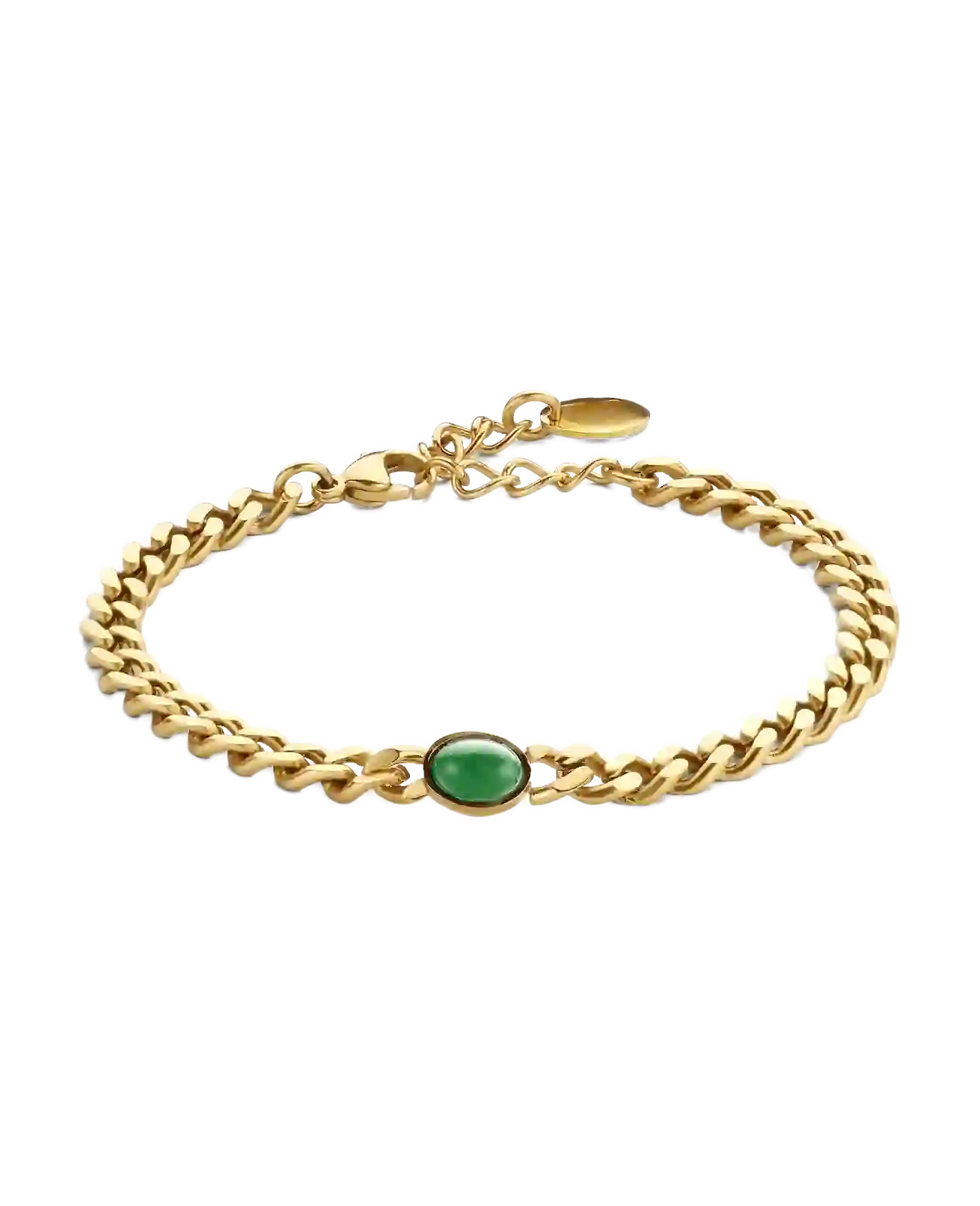 panzeramband mit ovalen Katzenauge stein in der mitte