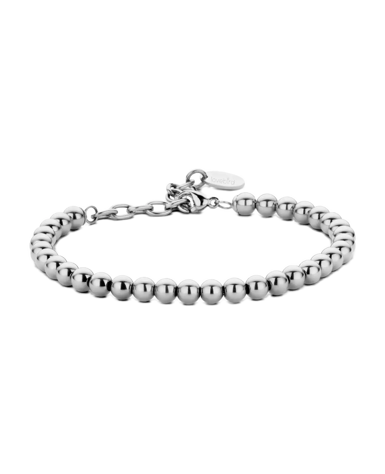 kugel armband edelstahl mit karabinerverschluß