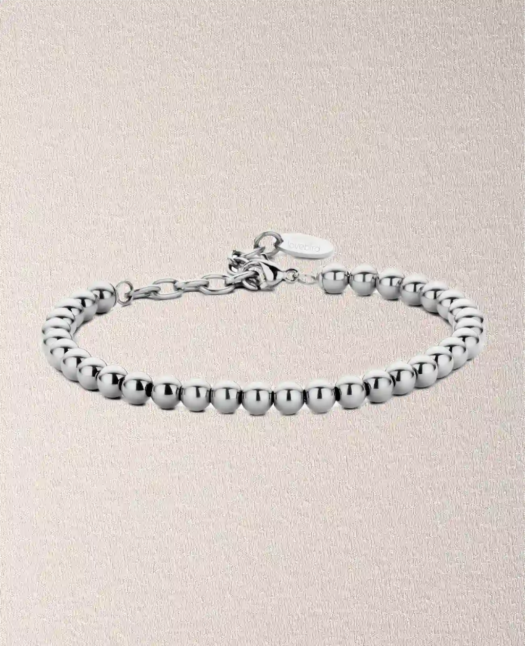 kugel armband edelstahl mit karabinerverschluß