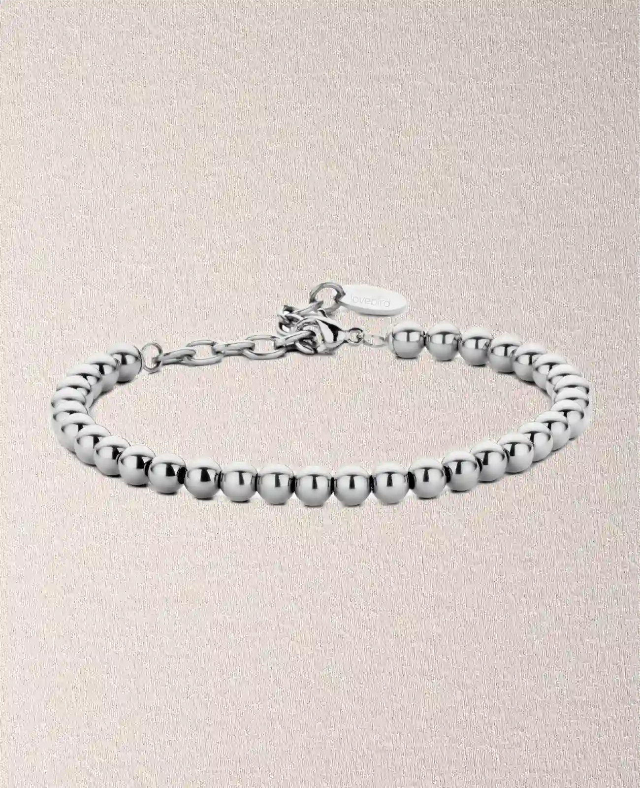 kugel armband edelstahl mit karabinerverschluß