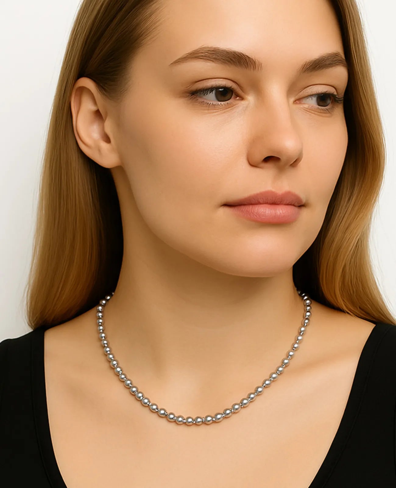 Kugel kette edelstahl mit karabinerverschluß