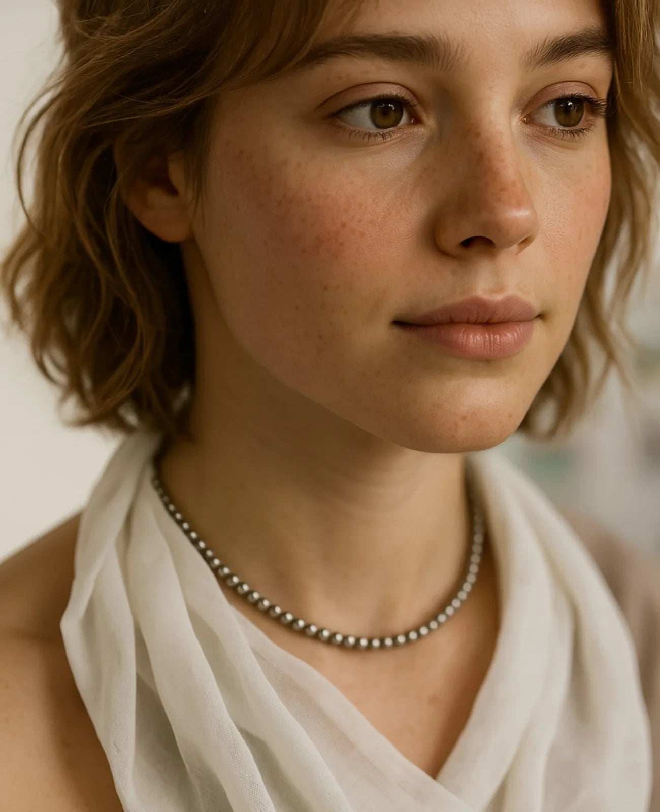 Kugel kette edelstahl mit karabinerverschluß