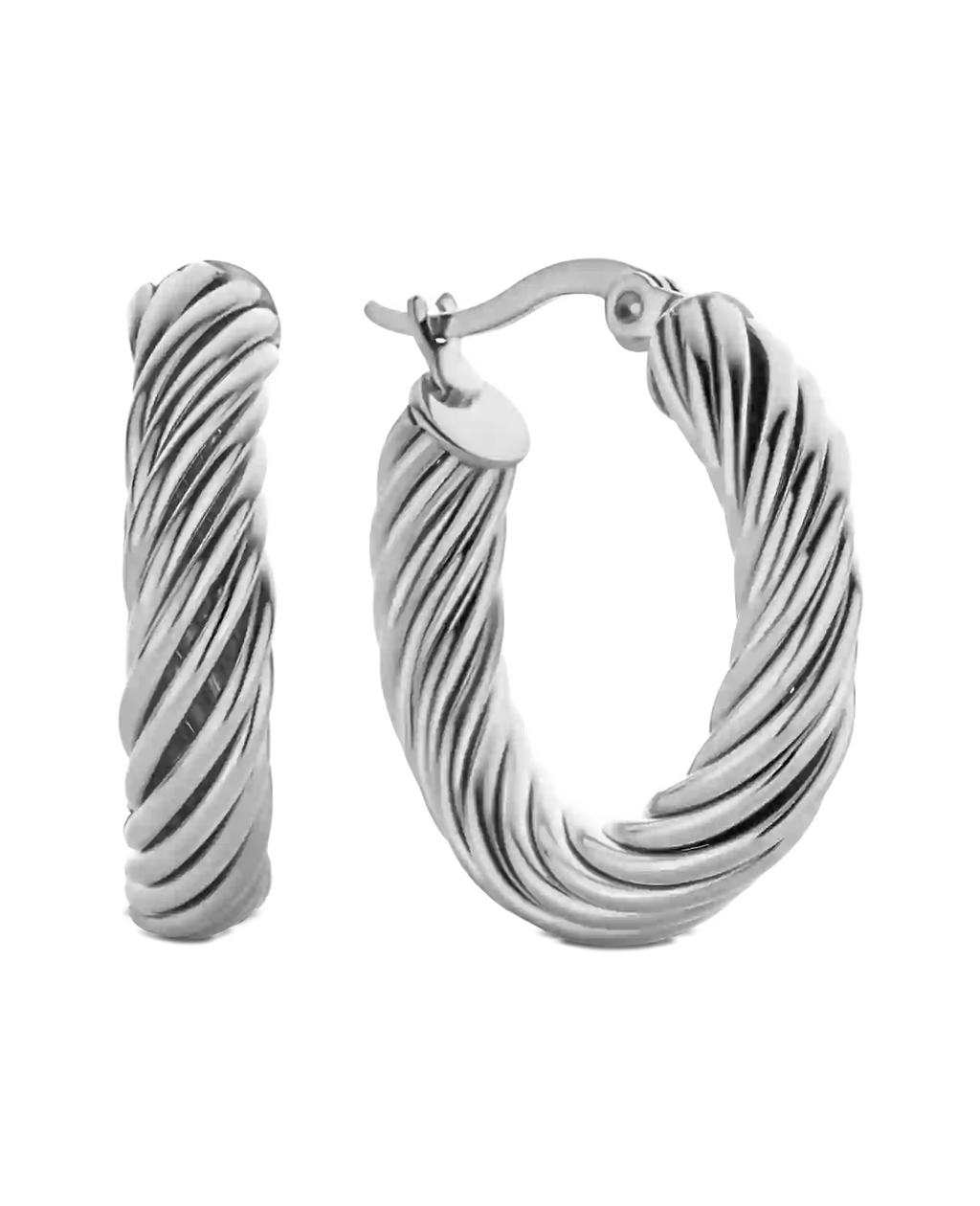 Gerillte breite creolen