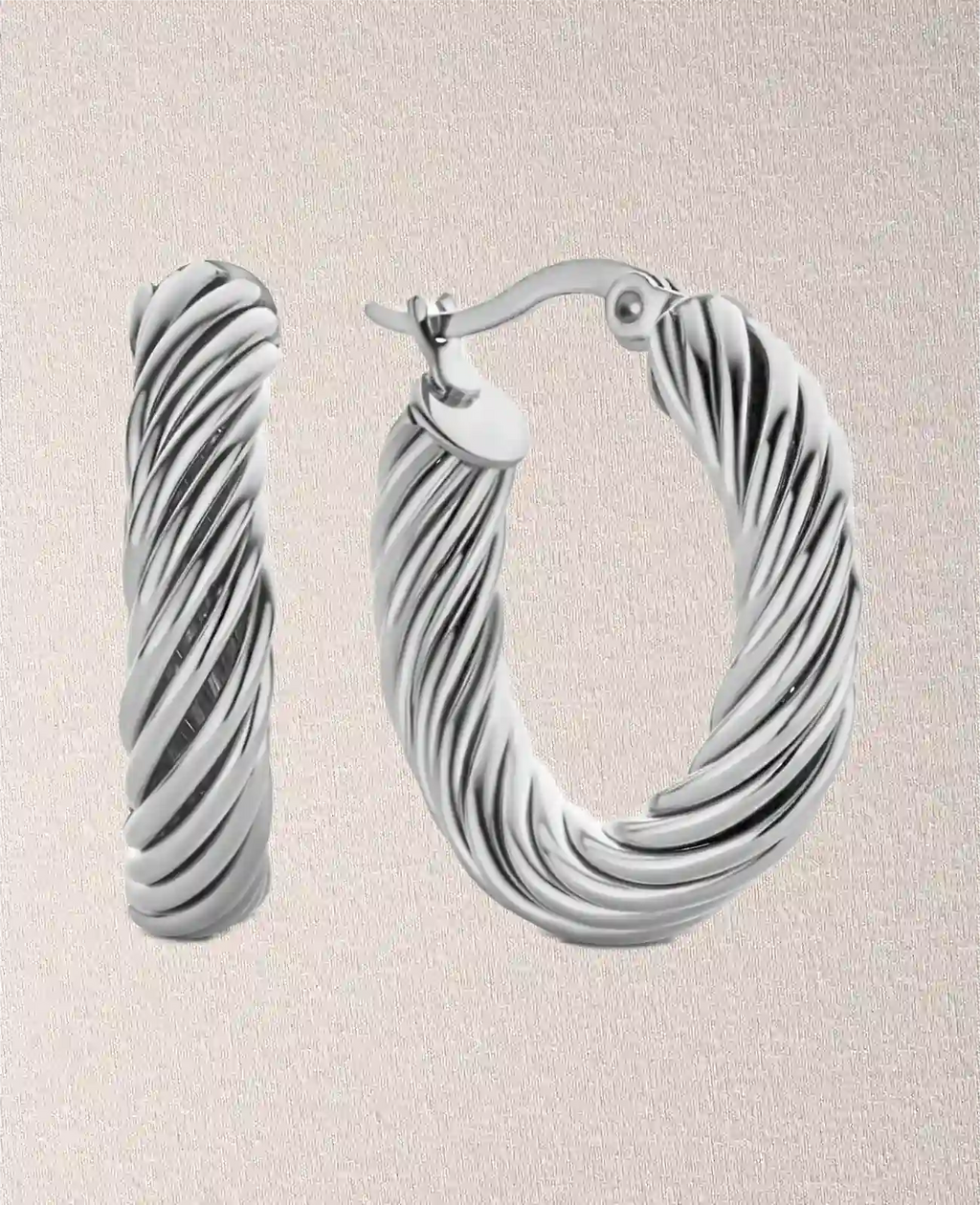 Gerillte breite creolen